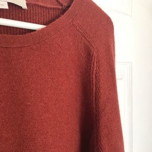 LOFT burnt orange alpaca blend sweater, M